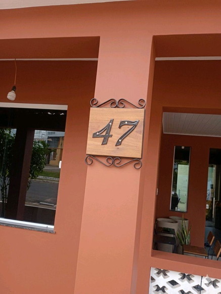 Número Residencial Rústico 2 Números - Imagem 2