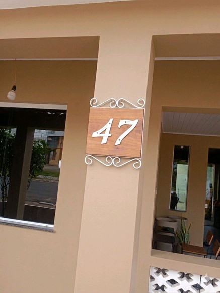Número Residencial Rústico 2 Números