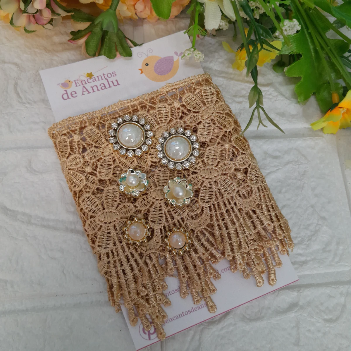 Kit de Fitas e Enfeites Coordenados Tons Marrom e Bege | Artesanato, Costura, Scrap Criativo (copia) - Imagem 2