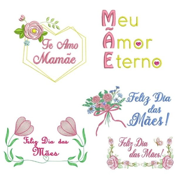 50 Matrizes Bordado Dia das Mães - Imagem 3