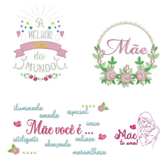 50 Matrizes Bordado Dia das Mães - Imagem 2