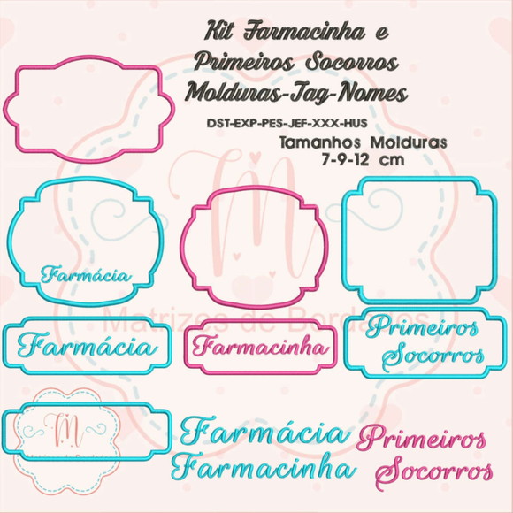Kit Matrizes de Bordados - Farmacinha e Primeiros Socorros - Imagem 4
