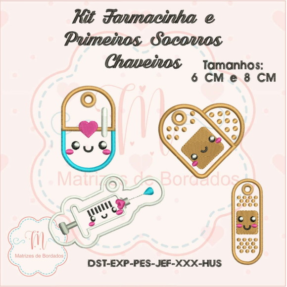Kit Matrizes de Bordados - Farmacinha e Primeiros Socorros - Imagem 3
