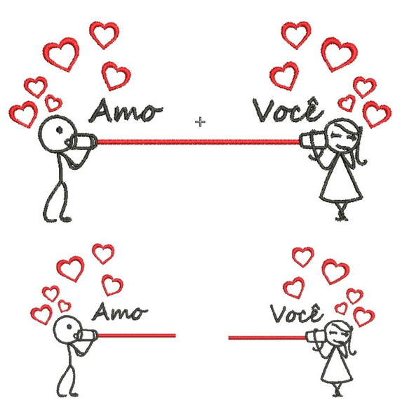Matriz Bordado Amo Você 1 (3 Matrizes Separadas) - Imagem 3