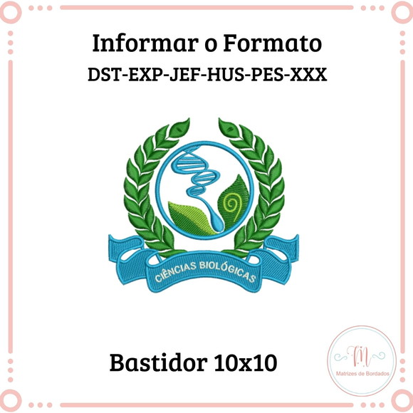 Matriz Bordado Brasão Ciências Biológicas