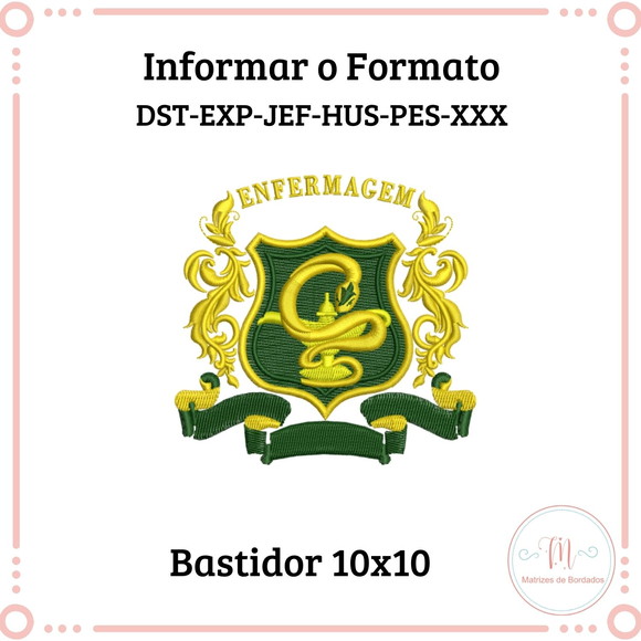 Matriz Bordado Brasão Enfermagem