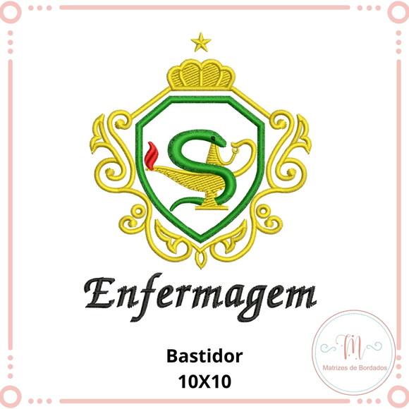 Matriz Bordado Brasão Enfermagem
