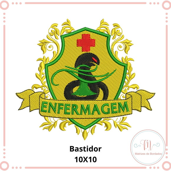 Matriz Bordado Brasão Enfermagem