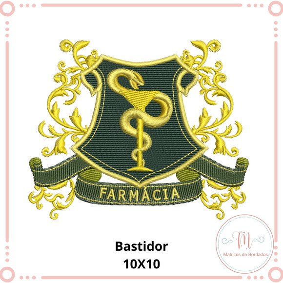 Matriz Bordado Brasão Farmácia