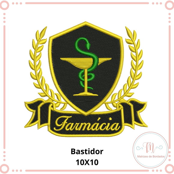 Matriz Bordado Brasão Farmácia