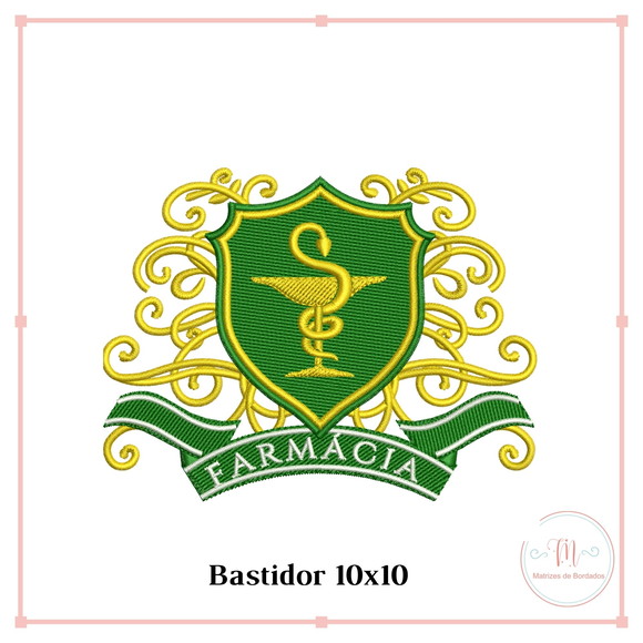 Matriz Bordado Brasão Farmácia