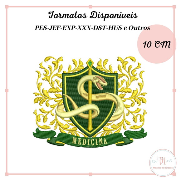 Matriz Bordado Brasão Medicina