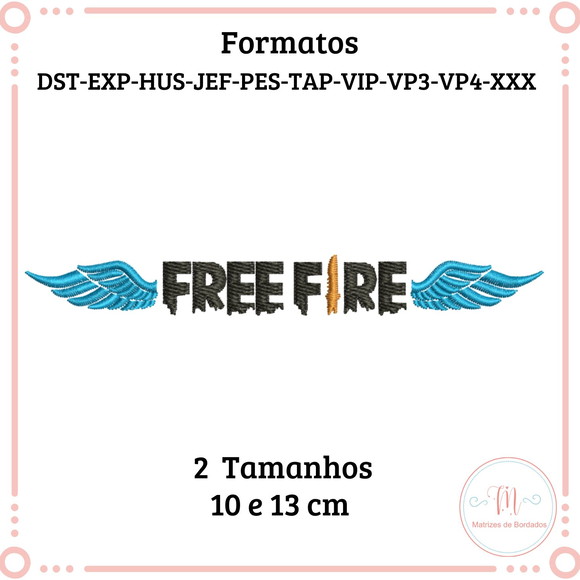 Matriz Bordado Free Fire com Asas