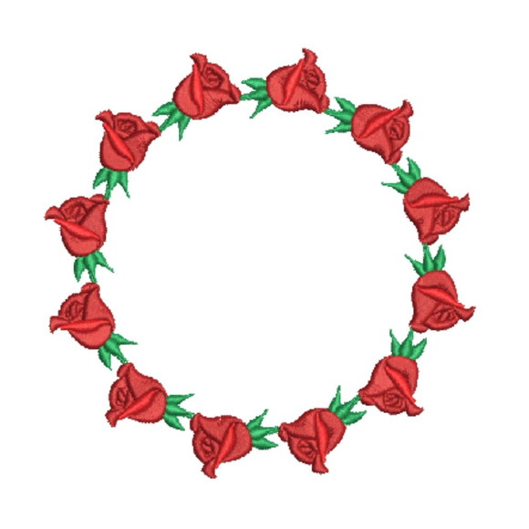Matriz Bordado Kit 4 Guirlandas de Rosas - Imagem 4
