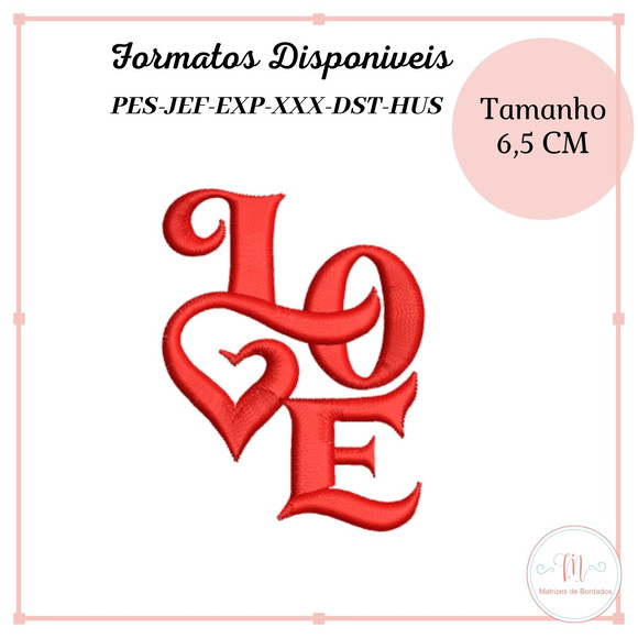 Matriz Bordado Love (Dia dos Namorados)