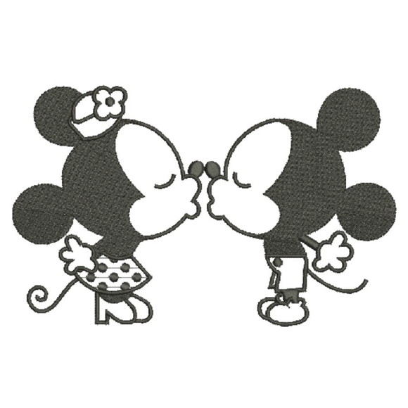 Matriz Bordado Mickey e Minnie Contorno 1