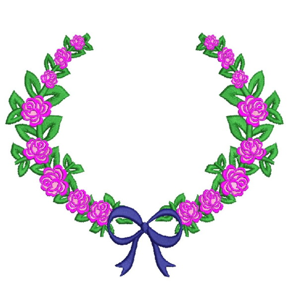 Matriz Bordado Moldura de Rosas 05