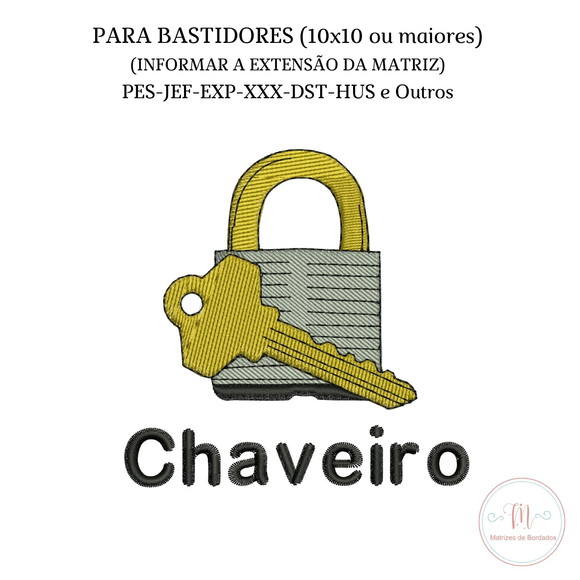 Matriz Bordado Profissão Chaveiro