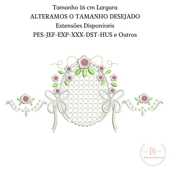 Matriz Bordado Ramagem Florais
