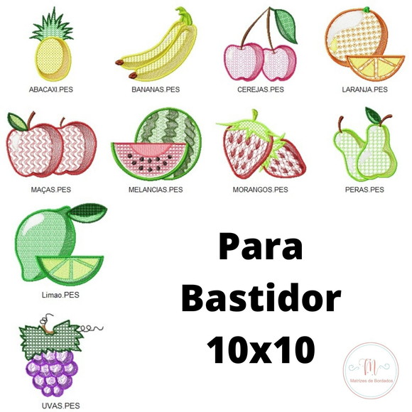 Matriz de Bordado - Frutas e Semanas com Pontos Decorados - Imagem 2