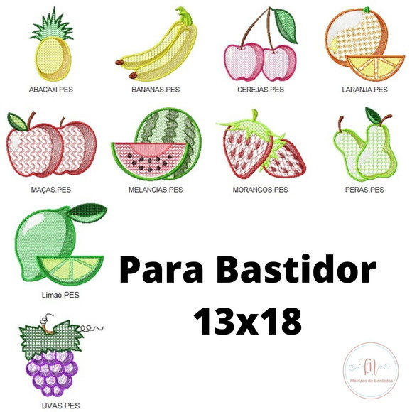 Matriz de Bordado - Frutas e Semanas com Pontos Decorados - Imagem 3