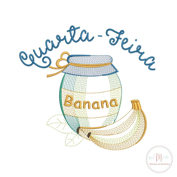 Matriz de Bordado - Semaninha Potes de Doces de Frutas - Imagem 3