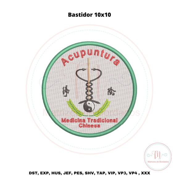 Matriz de Bordado Acupuntura Medicina Tradicional Chinesa