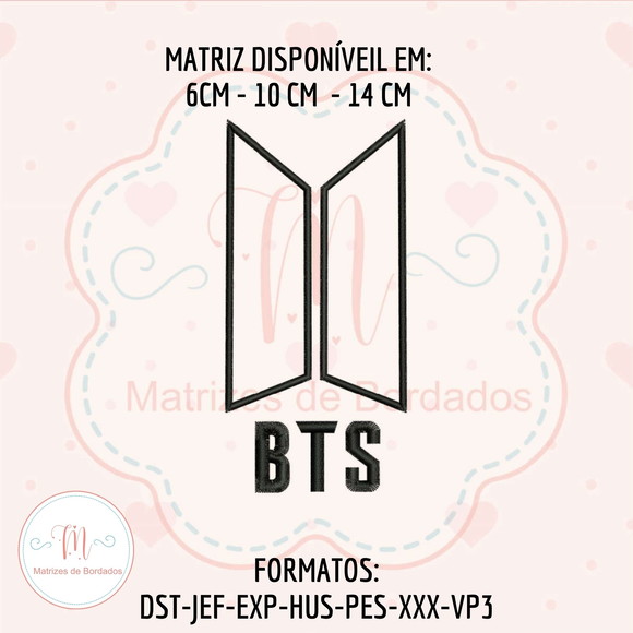 Matriz de Bordado Aplique BTS