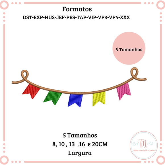 Matriz de Bordado Bandeiras de São João
