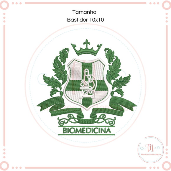 Matriz de Bordado Brasão Biomedicina