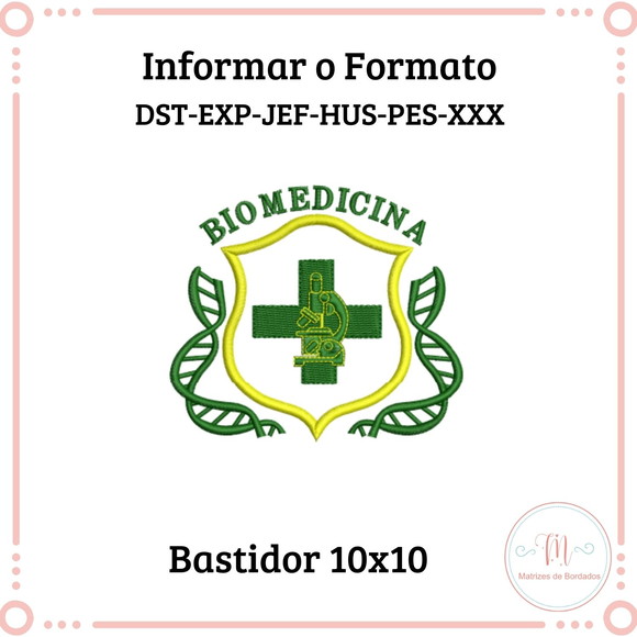 Matriz de Bordado Brasão Biomedicina