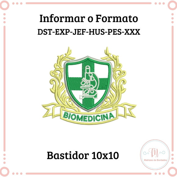 Matriz de Bordado Brasão Biomedicina