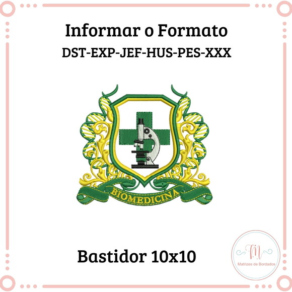 Matriz de Bordado Brasão Biomedicina