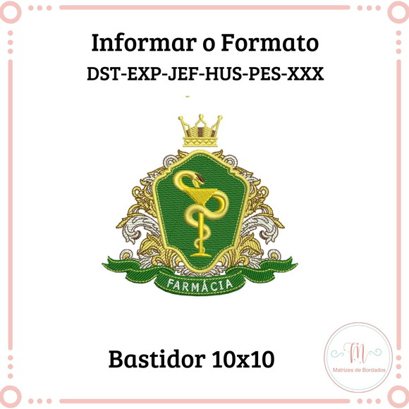 Matriz de Bordado Brasão Farmácia