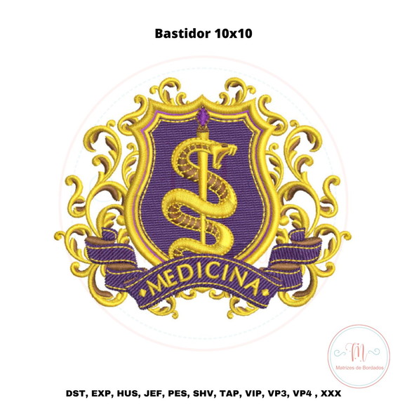 Matriz de Bordado Brasão Medicina