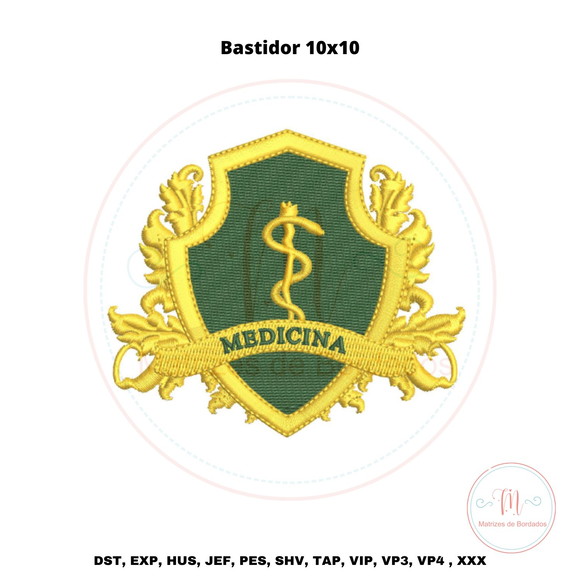 Matriz de Bordado Brasão Medicina