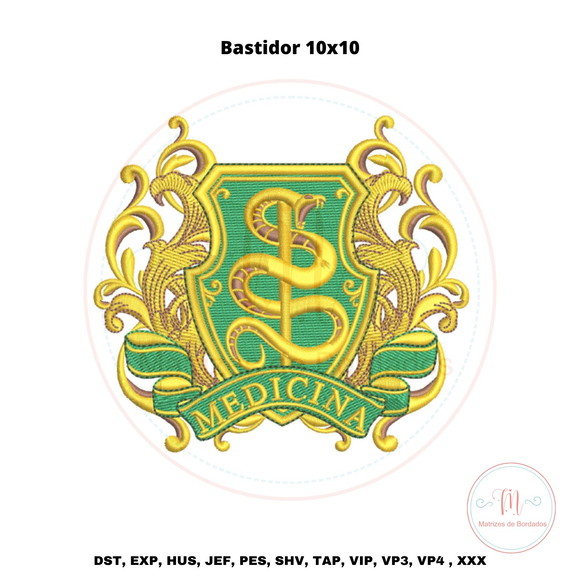 Matriz de Bordado Brasão Medicina