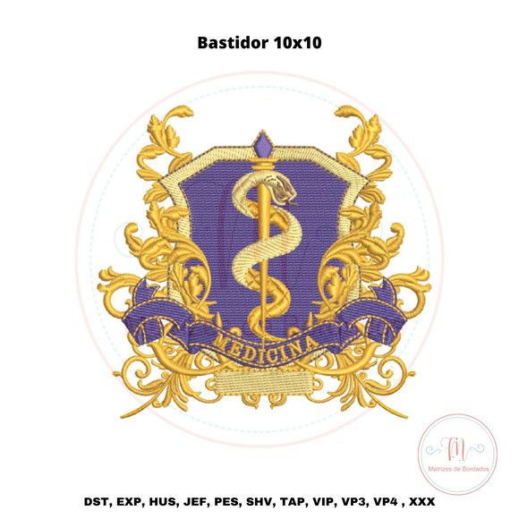 Matriz de Bordado Brasão Medicina