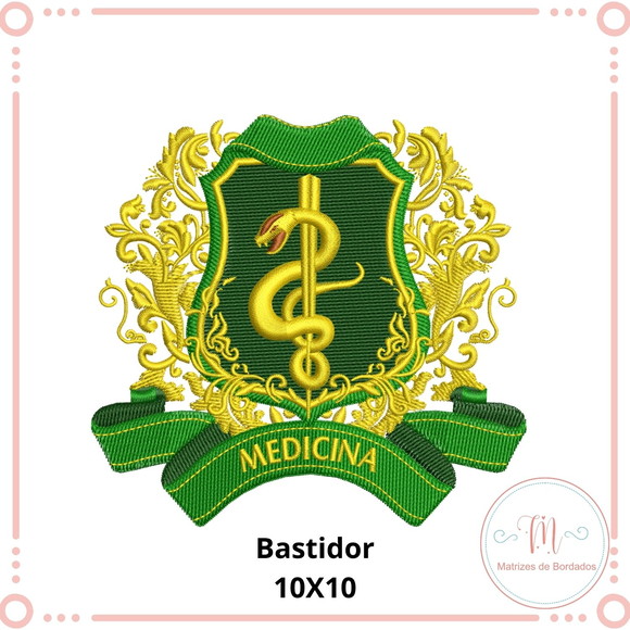 Matriz de Bordado Brasão Medicina