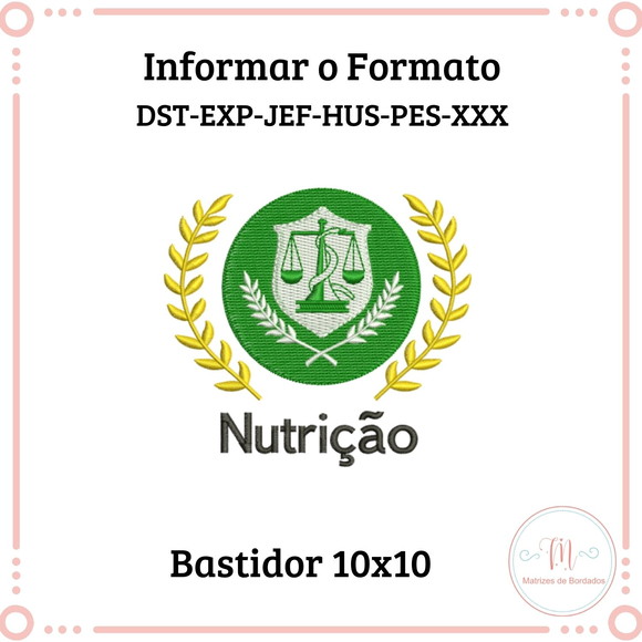 Matriz de Bordado Brasão Nutrição