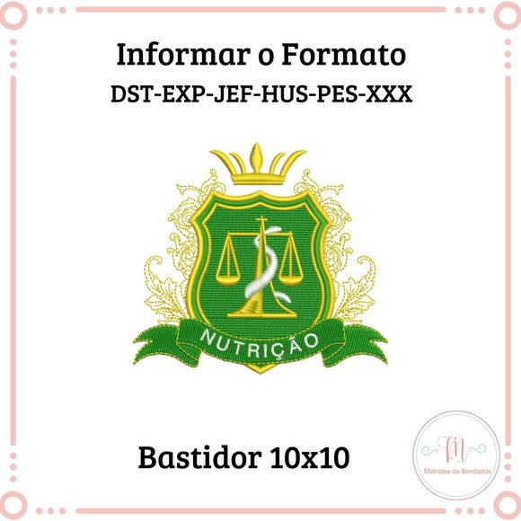 Matriz de Bordado Brasão Nutrição