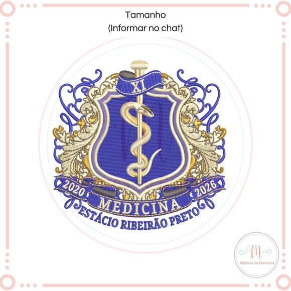 Matriz de Bordado Brasão Personalizado-enviar Imagem no Chat - Imagem 2