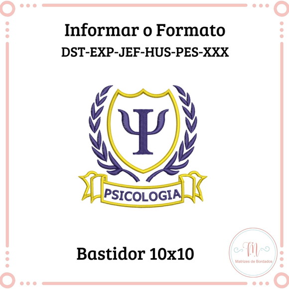 Matriz de Bordado Brasão Psicologia