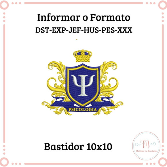 Matriz de Bordado Brasão Psicologia