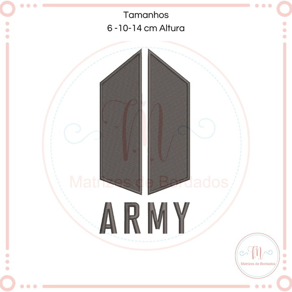 Matriz de Bordado Bts Army K-pop