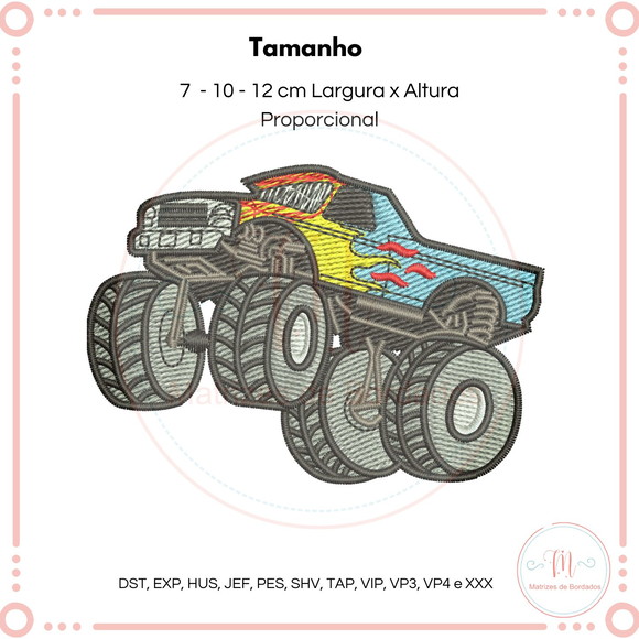 Matriz de Bordado Carro Hot Wheels