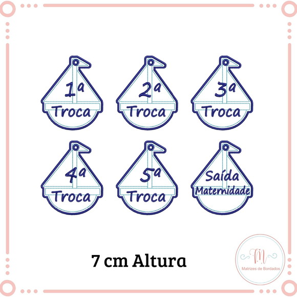 Matriz de Bordado Chaveiro Troca - Barco