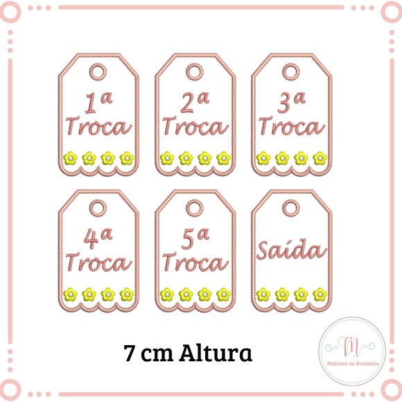 Matriz de Bordado Chaveiro Troca - Flores