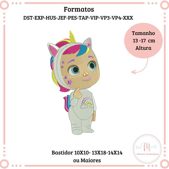 Matriz de Bordado Cry Babies (unicornio)