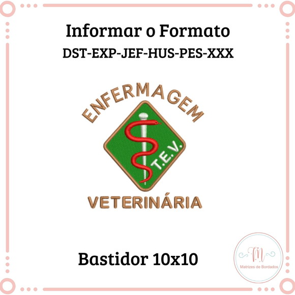 Matriz de Bordado Enfermagem Veterinária